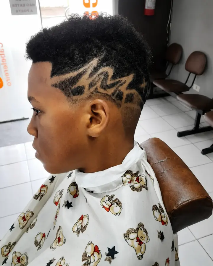 Desenho freestyle realizado na Leandro Barbearia